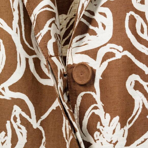 Annette Gortz Abstract Floral Linen Duster Coat - Picture 8 of 10